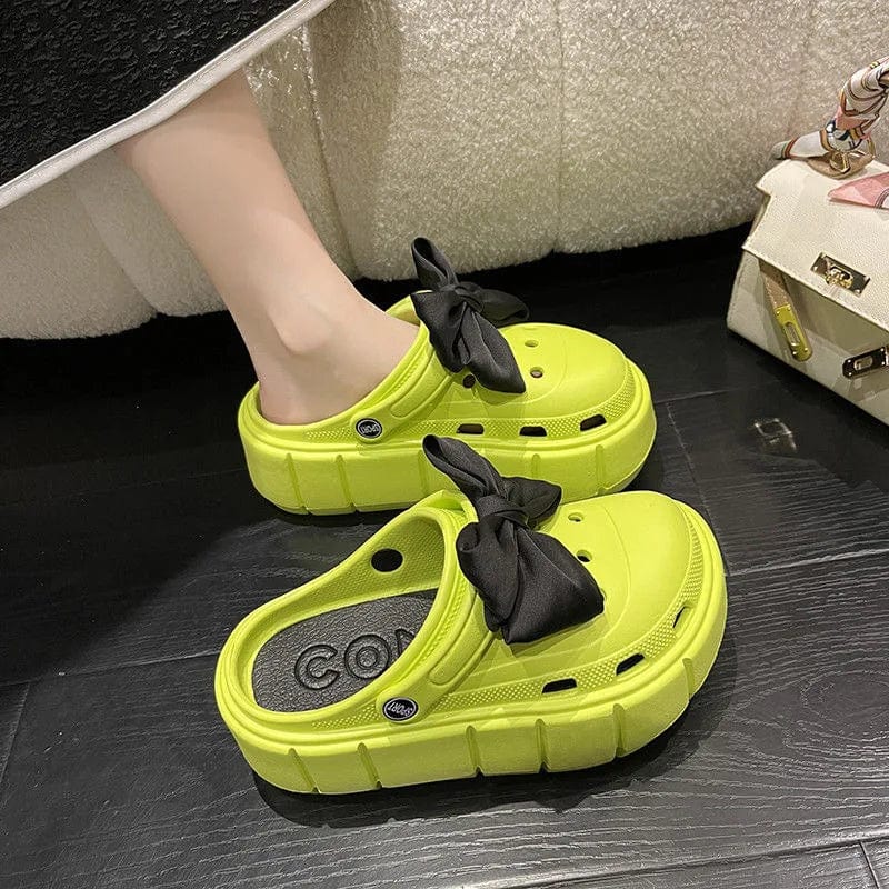 SHOWLU Women's Platform Summer Sandals with 6cm wedge, outdoor beach slides, thick sole, flip-flops, and garden footwear.