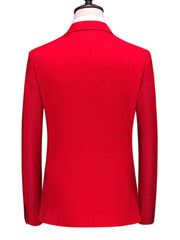 Plover Double Breasted Plus Size Youth Solid Color Suit - SHOWLU FASHION STORE
