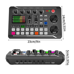 Podcast Equipment Bundle Professional Live Sound Card Audio Mixer for Streaming//Podcasting /Recording/Singing/PC/Computer - SHOWLU FASHION STORE