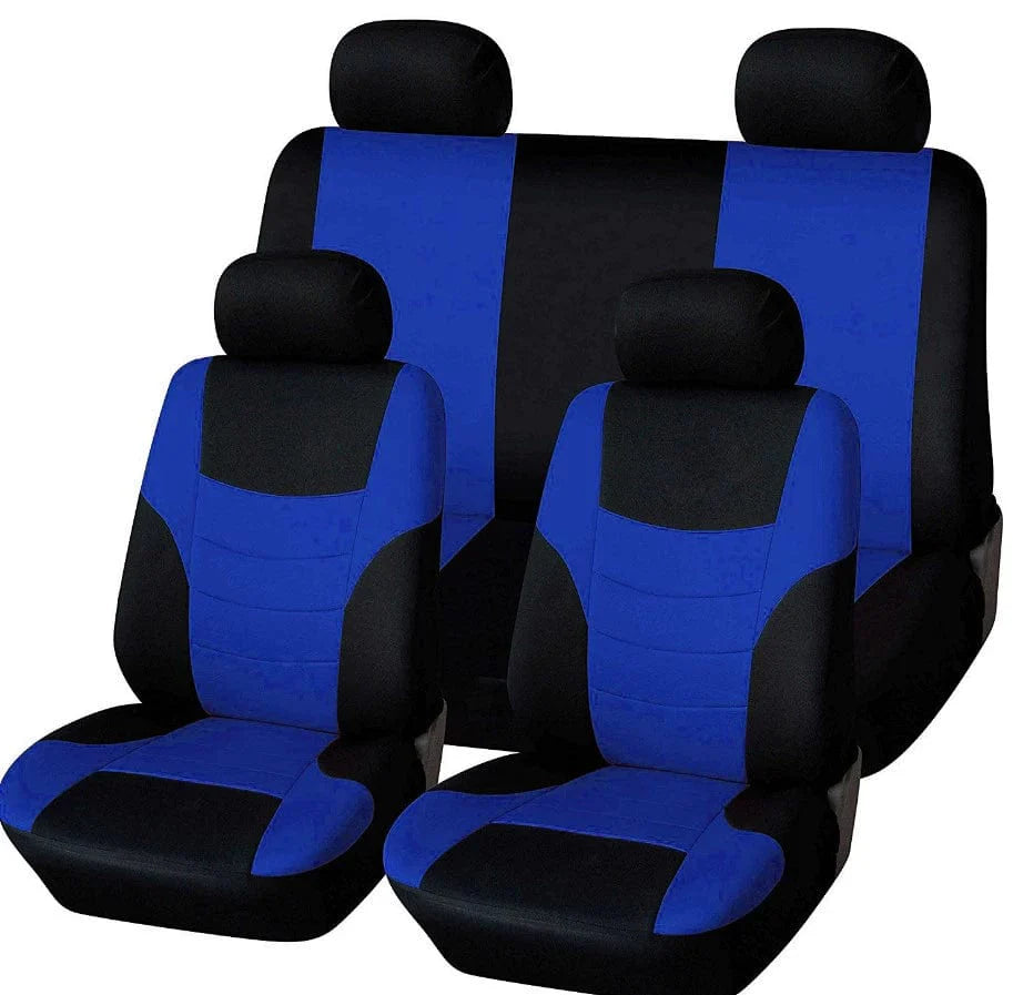 Universal polyester car seat cover set by Showlu Fashion, 8-piece all seasons interior cushions for front and back seats.