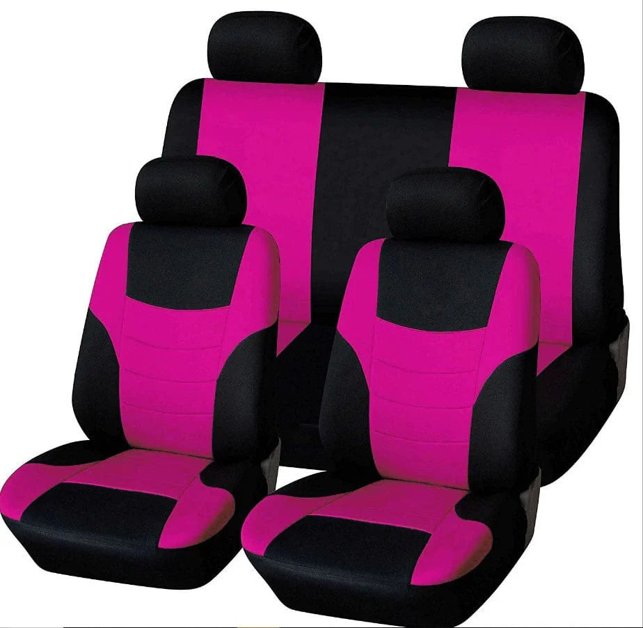 Yux Universal Polyester Car Seat Cover Set with 8 pieces, suitable for all seasons, designed for interior car seat protection.