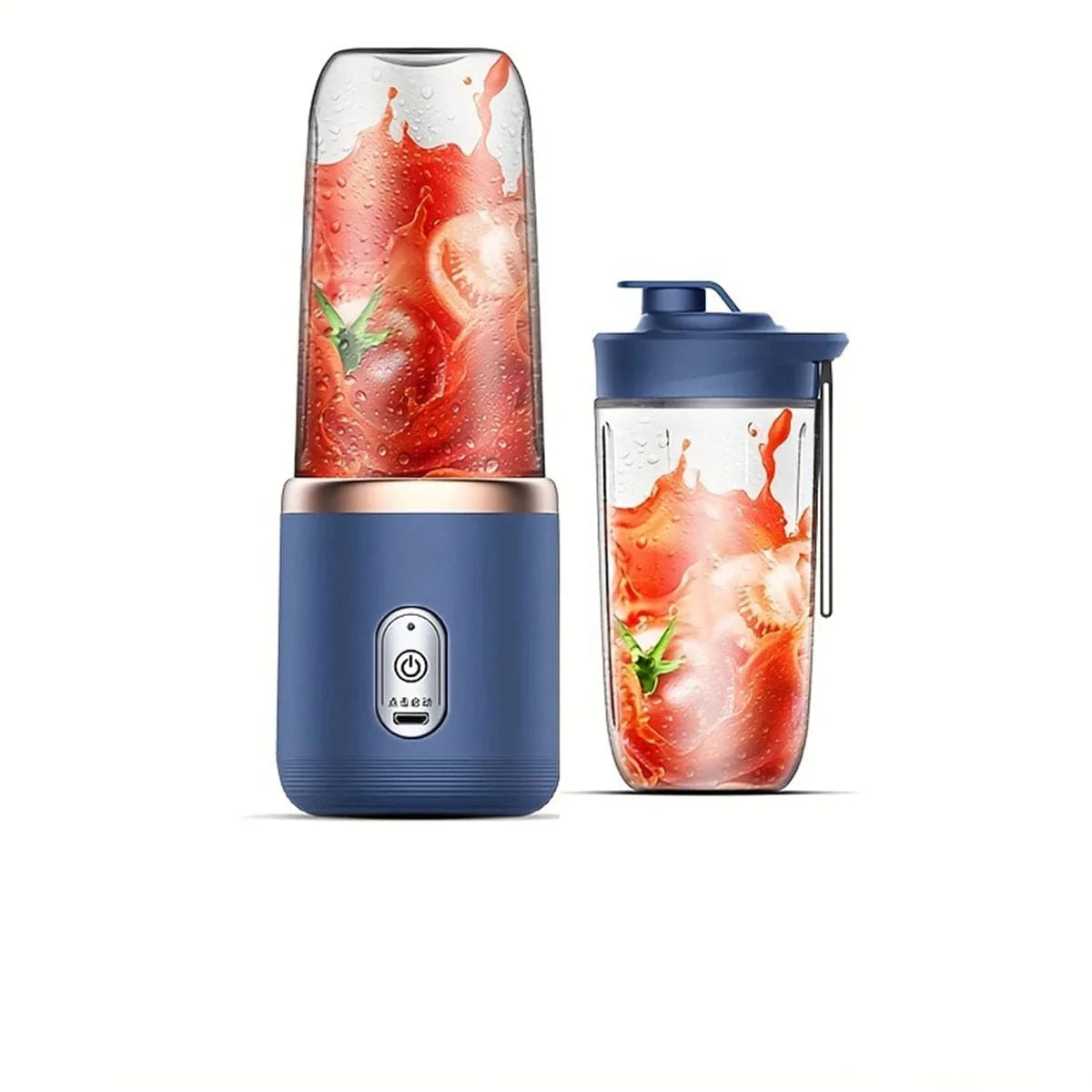 SHOWLU Portable Electric Blender with 6 blades, 500ml capacity, for smoothies, ice crushing, and fresh juice preparation.