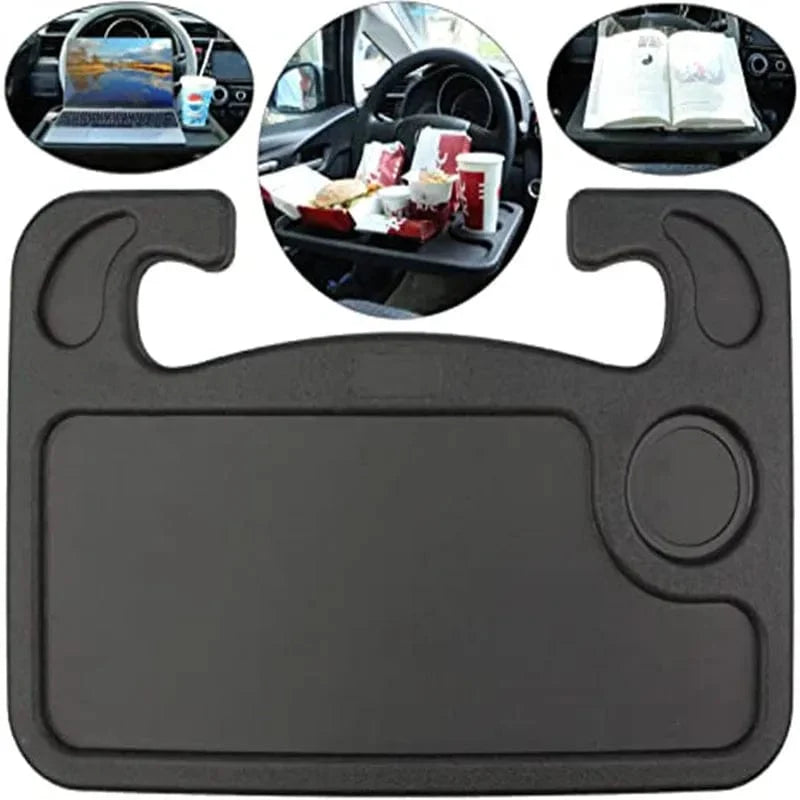 EAFC Car Steering Wheel Desk by Showlu Fashion Store, portable laptop stand and food tray mounted on a car steering wheel.