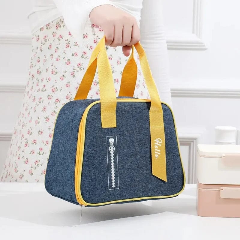 Portable Lunch Bag Lunch Box Insulated Canvas Tote Pouch School Bento Portable Dinner Container Picnic Food Storage - SHOWLU FASHION STORE