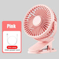 Showlu Fashion Store HAOYUNMA portable mini clip fan with USB recharge, quiet operation, ideal for desktops and small cooling needs.