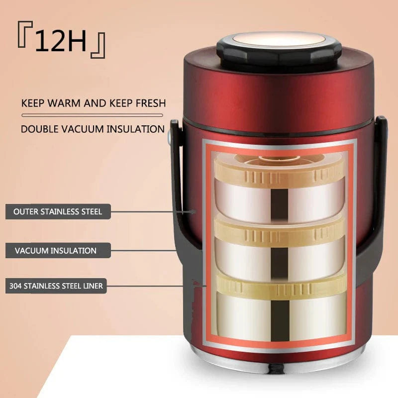 DEUAMO stainless steel vacuum insulated lunch box by SHOWLU FASHION STORE, large capacity, leak-proof food thermos for outdoor use
