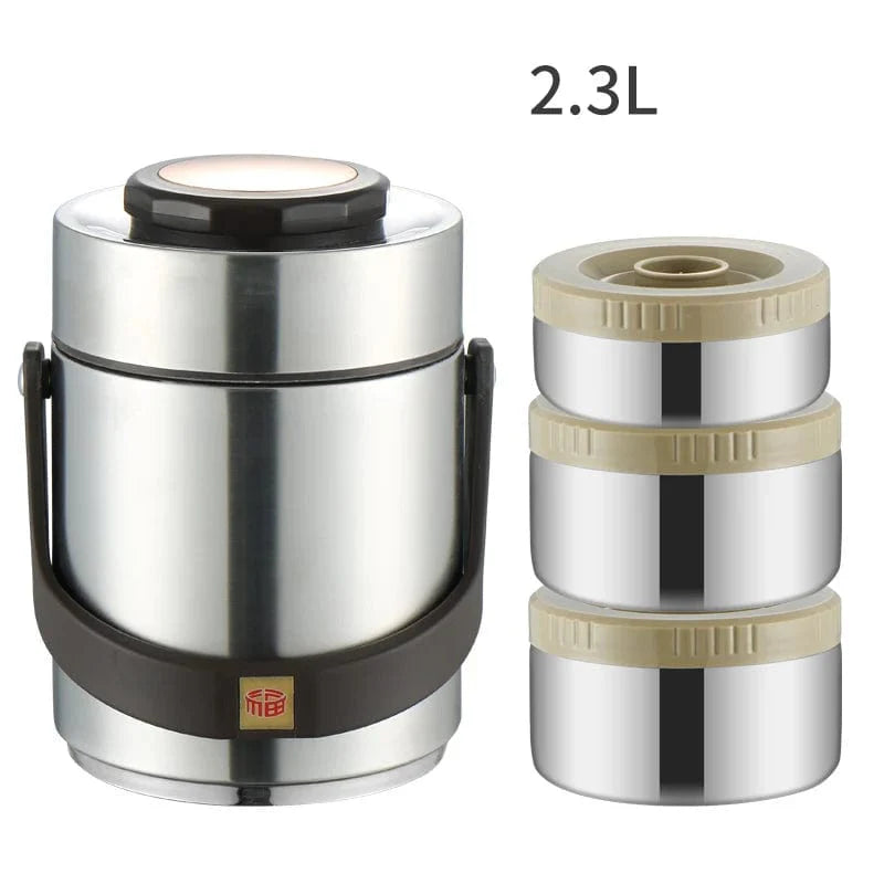 Stainless steel vacuum insulated lunch box by SHOWLU FASHION STORE, large capacity, leak-proof food container, ideal for outdoor meals