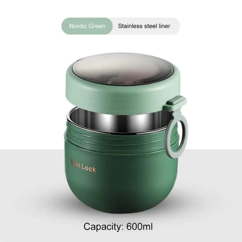 Portable Stainless Steel Soup Cup Lunch Box Food Containers Cute Shape Vacuum Flasks Thermo Cup Microwave Heating With Spoon - SHOWLU FASHION STORE