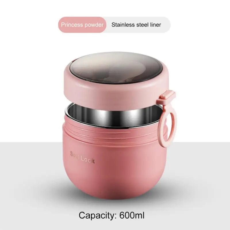 Portable Stainless Steel Soup Cup Lunch Box Food Containers Cute Shape Vacuum Flasks Thermo Cup Microwave Heating With Spoon - SHOWLU FASHION STORE