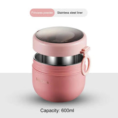 Portable Stainless Steel Soup Cup Lunch Box Food Containers Cute Shape Vacuum Flasks Thermo Cup Microwave Heating With Spoon - SHOWLU FASHION STORE