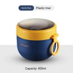 Portable Stainless Steel Soup Cup Lunch Box Food Containers Cute Shape Vacuum Flasks Thermo Cup Microwave Heating With Spoon - SHOWLU FASHION STORE