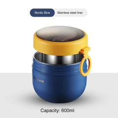 Portable Stainless Steel Soup Cup Lunch Box Food Containers Cute Shape Vacuum Flasks Thermo Cup Microwave Heating With Spoon - SHOWLU FASHION STORE