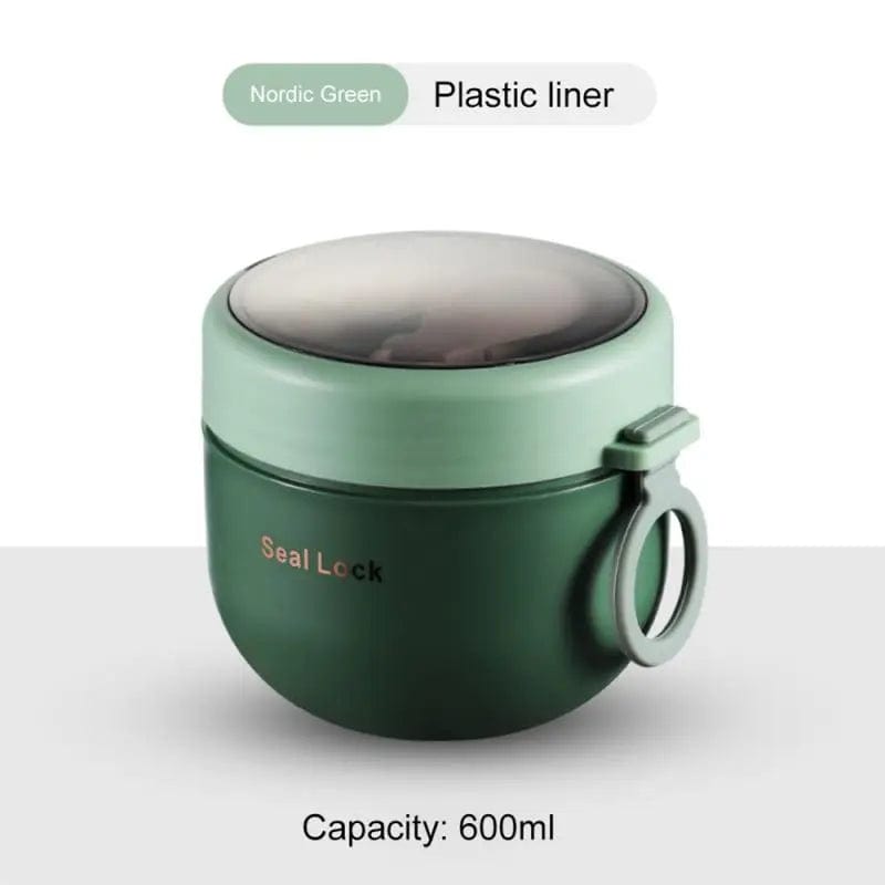 Portable Stainless Steel Soup Cup Lunch Box Food Containers Cute Shape Vacuum Flasks Thermo Cup Microwave Heating With Spoon - SHOWLU FASHION STORE