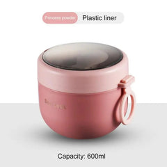 Portable Stainless Steel Soup Cup Lunch Box Food Containers Cute Shape Vacuum Flasks Thermo Cup Microwave Heating With Spoon - SHOWLU FASHION STORE