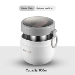 Portable Stainless Steel Soup Cup Lunch Box Food Containers Cute Shape Vacuum Flasks Thermo Cup Microwave Heating With Spoon - SHOWLU FASHION STORE