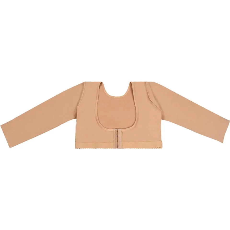 Showlu Women's Posture Corrective Shapewear with seamless arm slimming top and bust push-up design for improved posture and body shaping.