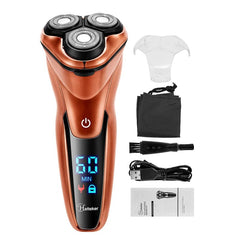 Powerful Cordless LCD Electric Shaver 3D Floating Wet Dry Beard Electric Razor Rechargeable Facial Shaving Machine For Men - SHOWLU FASHION STORE