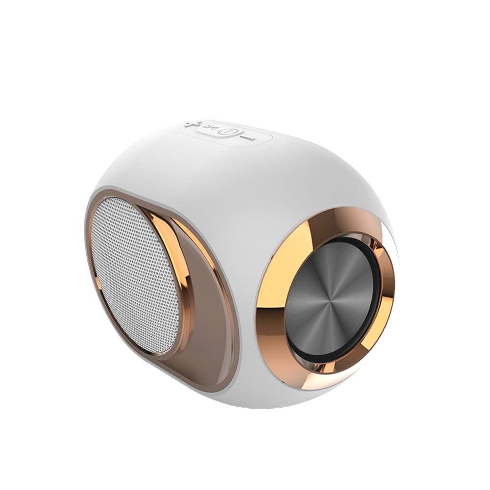 Doba portable Bluetooth speaker with 360° surround sound, powerful bass, built-in mic, and compact design for wireless listening