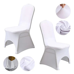 Premium Dining Chair Cover for Wedding Party Decoration, Spandex White Elastic Chair Cover, All Inclusive, Wholesale, 1 Pc - SHOWLU FASHION STORE