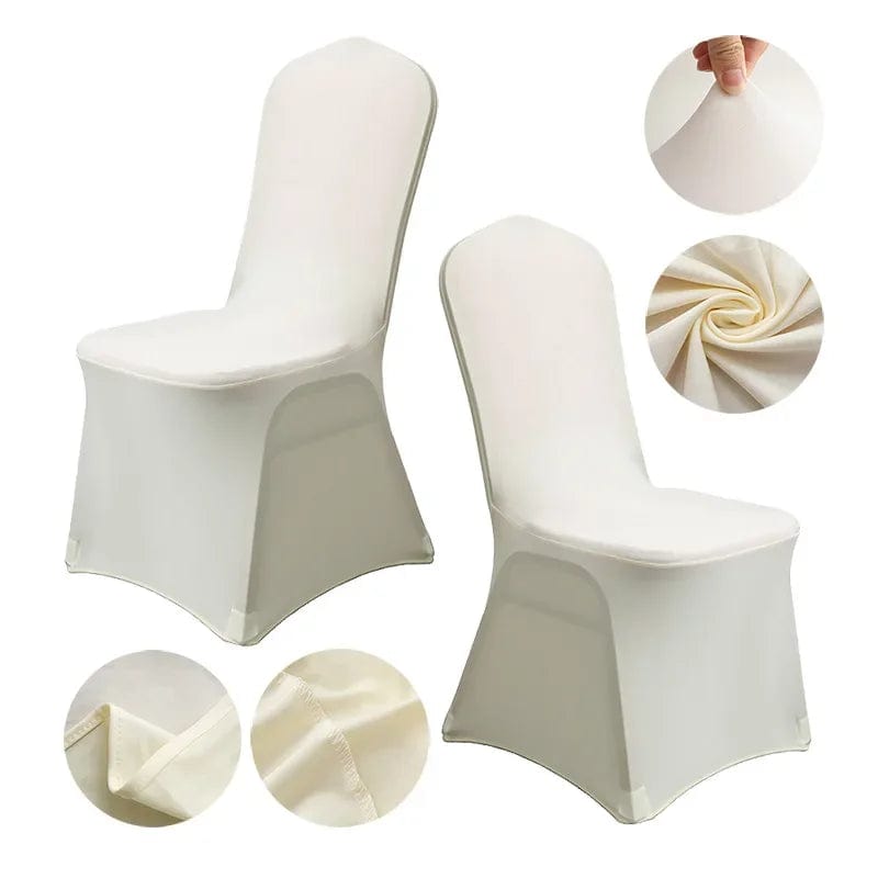 Premium Dining Chair Cover for Wedding Party Decoration, Spandex White Elastic Chair Cover, All Inclusive, Wholesale, 1 Pc - SHOWLU FASHION STORE