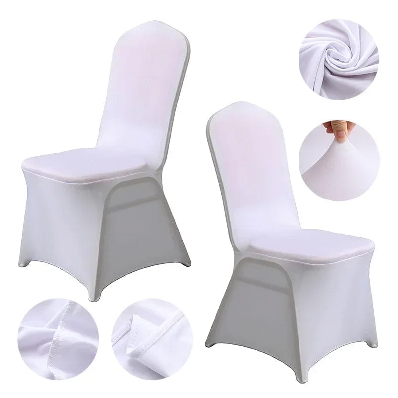 Premium Dining Chair Cover for Wedding Party Decoration, Spandex White Elastic Chair Cover, All Inclusive, Wholesale, 1 Pc - SHOWLU FASHION STORE