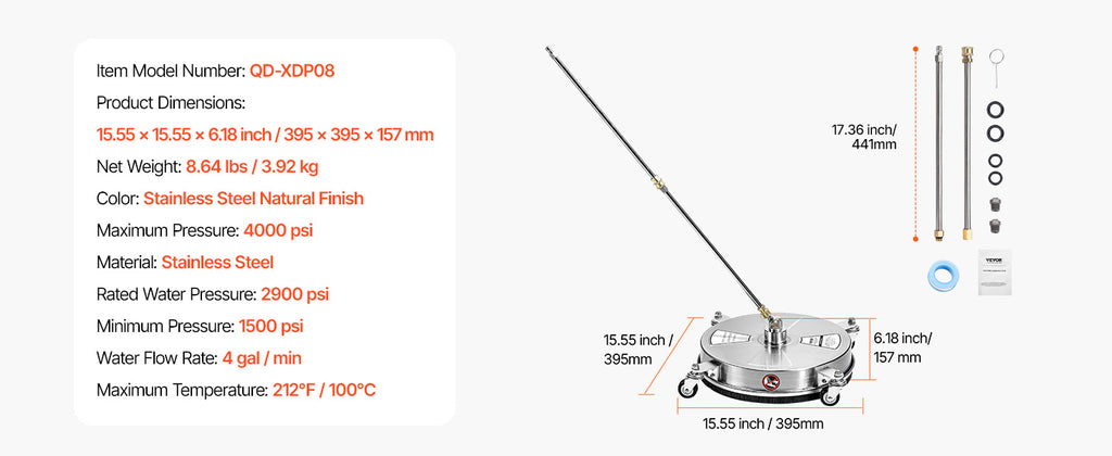 Showlu Smart General Rotary Surface Cleaner attached to a pressure washer, cleaning large flat surfaces efficiently.