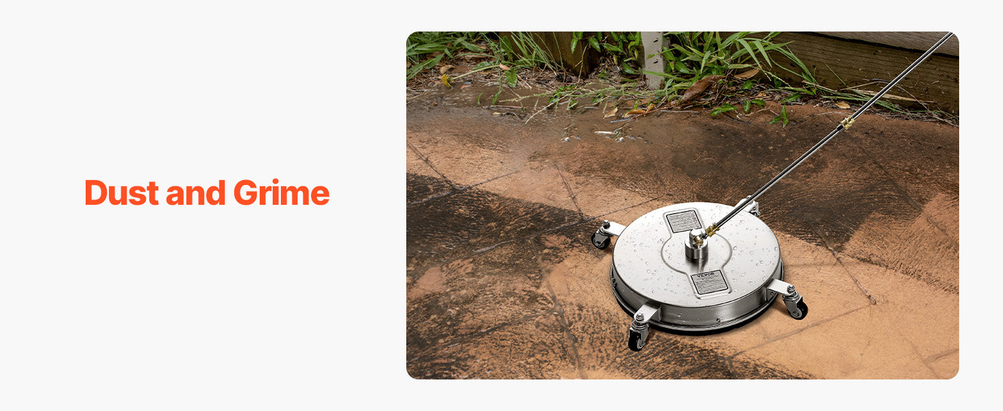 Showlu Smart General rotary surface cleaner attached to a pressure washer, used for cleaning large flat surfaces efficiently.