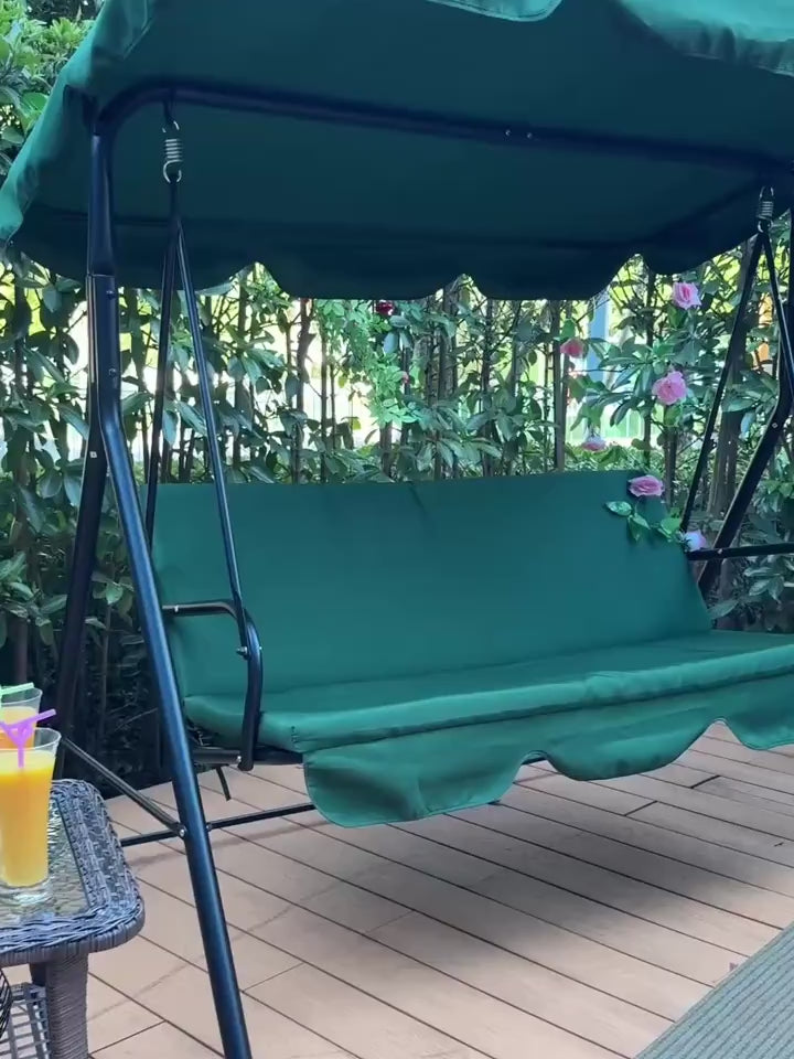 Heavy Duty Patio Porch Swing Glider w Canopy Deal