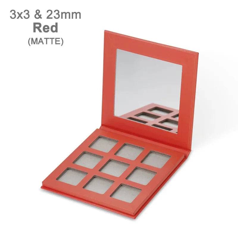 Showlu 9-color eyeshadow palette with high pigment matte and shimmer shades, cruelty-free packaging, and vibrant eye makeup colors.