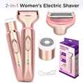 VGR 2-in-1 electric epilator and razor for women, USB rechargeable, compact hair removal device for face, bikini, and body.