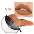 QiBest Lip-Shaped Lazy Lipstick by Showlu Fashion Store, velvet matte long-lasting moisturizing lip gloss with waterproof finish.