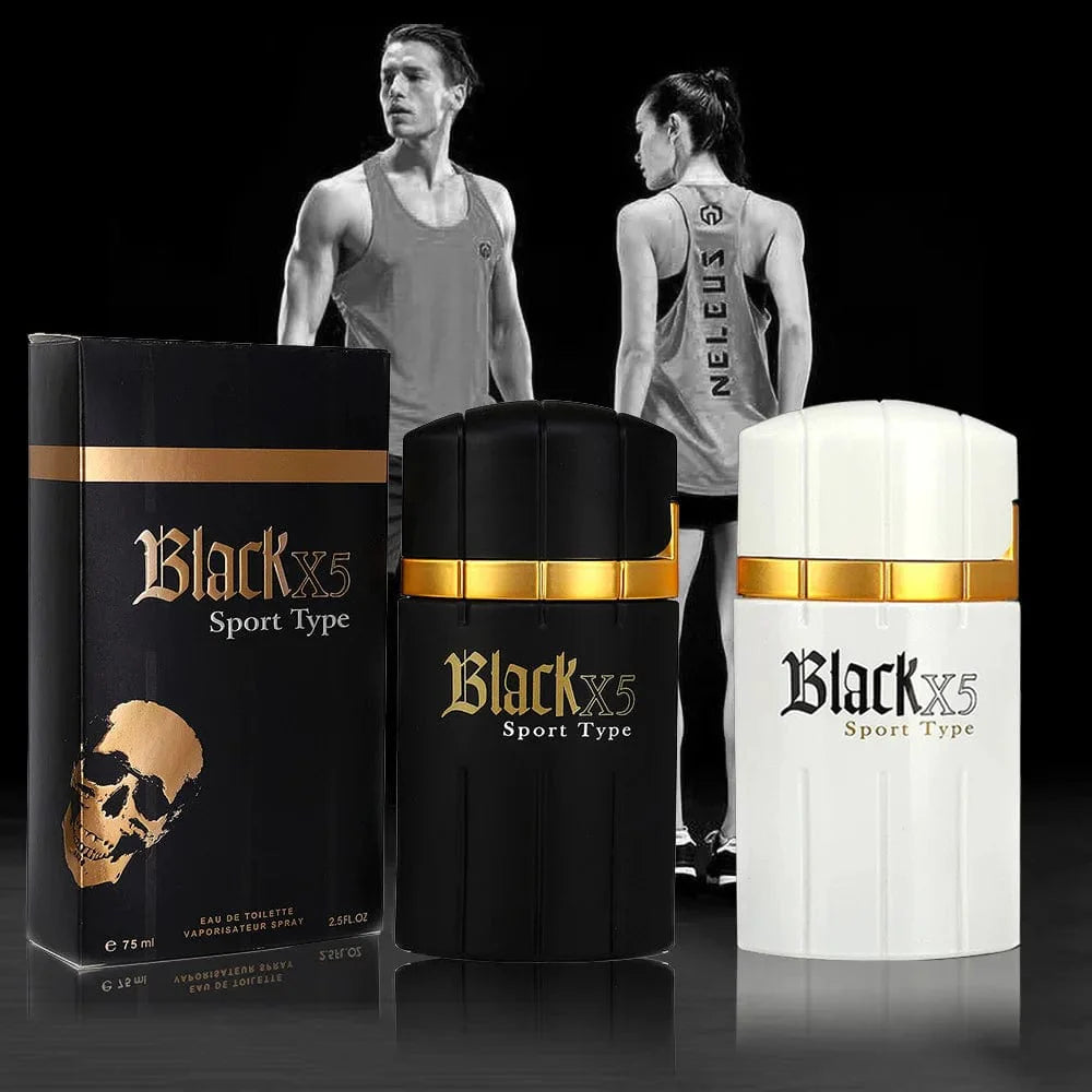 Showlu Fashion Men's Woody Eau De Parfum 75ml bottle with a sleek design, showcasing a long-lasting, masculine fragrance.