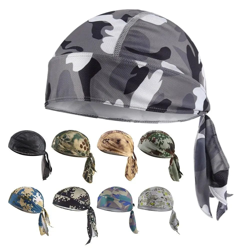 Quick Dry Camo Cycling Cap Head Scarf Summer Men Running Riding Bandana Headscarf Camo Printing Cap Headband Men Head Scarf - SHOWLU FASHION STORE