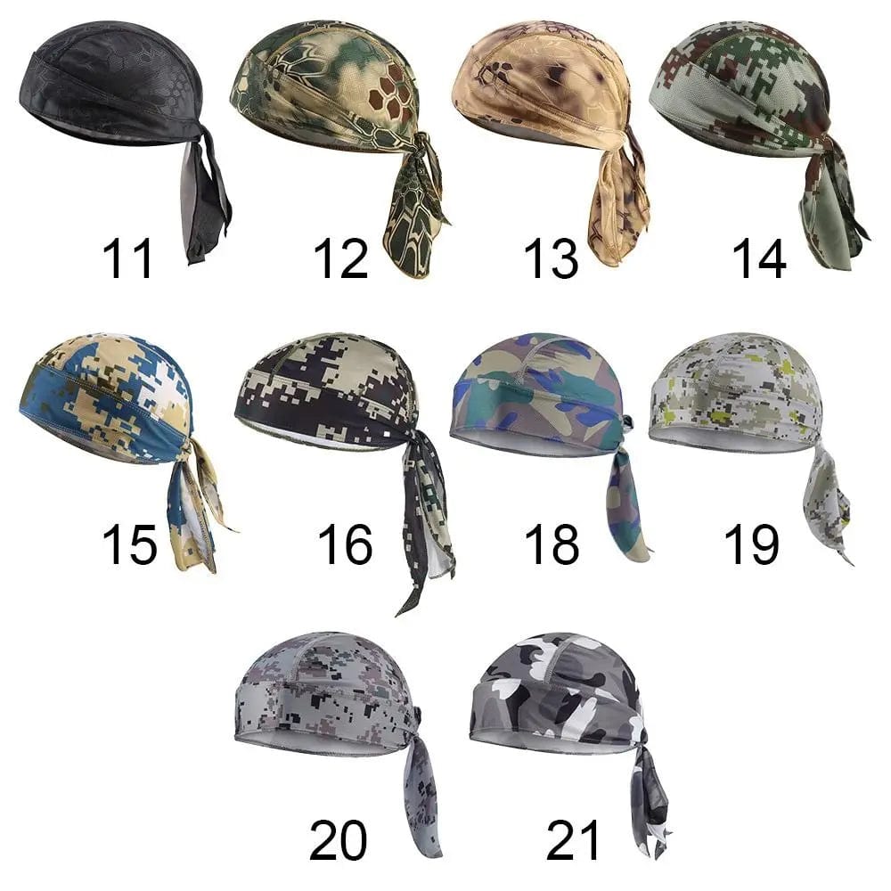 Quick Dry Camo Cycling Cap Head Scarf Summer Men Running Riding Bandana Headscarf Camo Printing Cap Headband Men Head Scarf - SHOWLU FASHION STORE