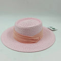 Showlu women's raffia straw Panama hat with colorful stitched details, perfect for bohemian summer beach and vacation sun protection.