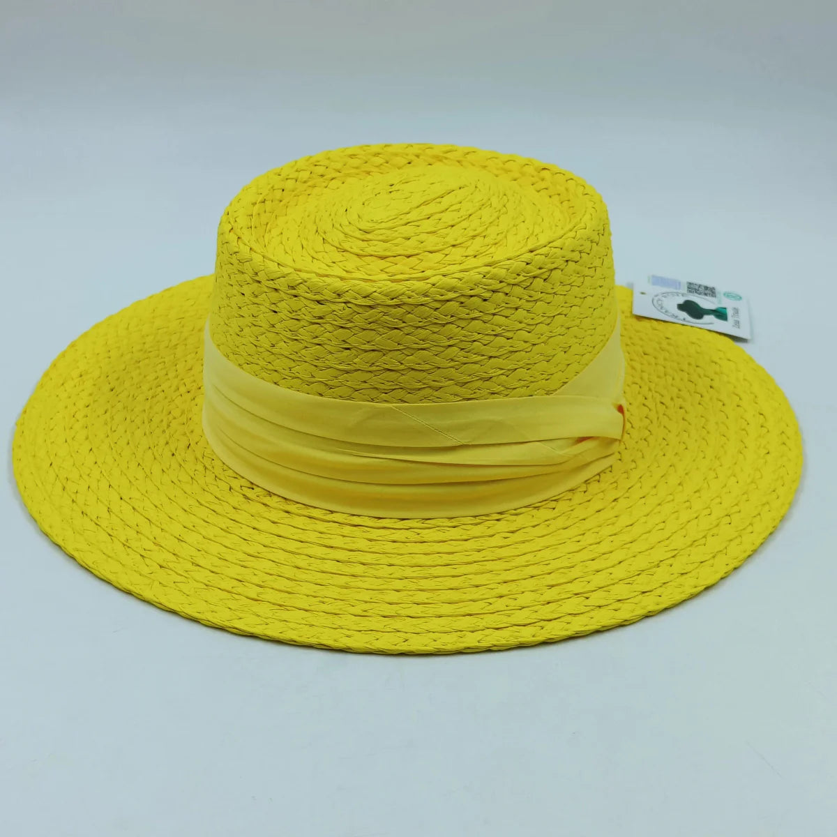 Showlu women's raffia straw Panama hat with colorful stitched details, perfect for bohemian summer beach and vacation sun protection.