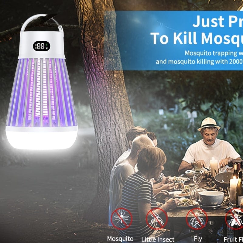 Showlu 2-in-1 Mosquito Killer Lamp with USB rechargeable LED insect zapper, portable for indoor and outdoor use.