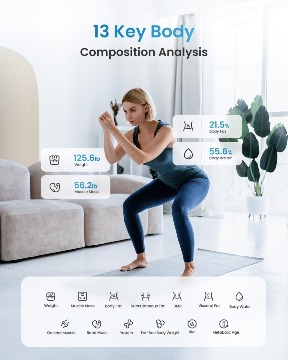 Renpho Elis 1 smart digital Bluetooth scale with body fat, BMI, and body composition monitor for accurate health tracking.