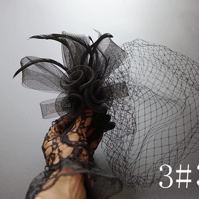 Republic of China Cheongsam Retro Black Billycock Catwalk Veil - SHOWLU FASHION STORE