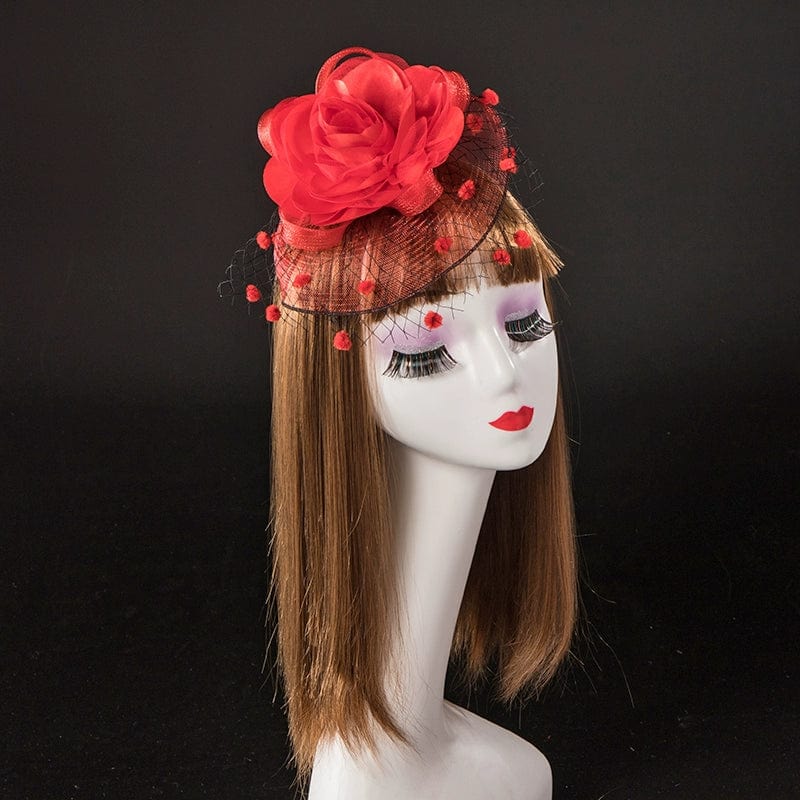 Showlu Retro Gauze Satin Hair Clip with vintage-inspired design, ideal for photography and stage performance styling.