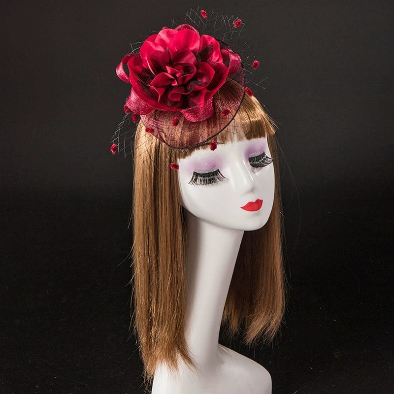 Showlu Retro Gauze Satin Hair Clip, vintage-inspired accessory with soft gauze fabric, ideal for photography and stage performances.