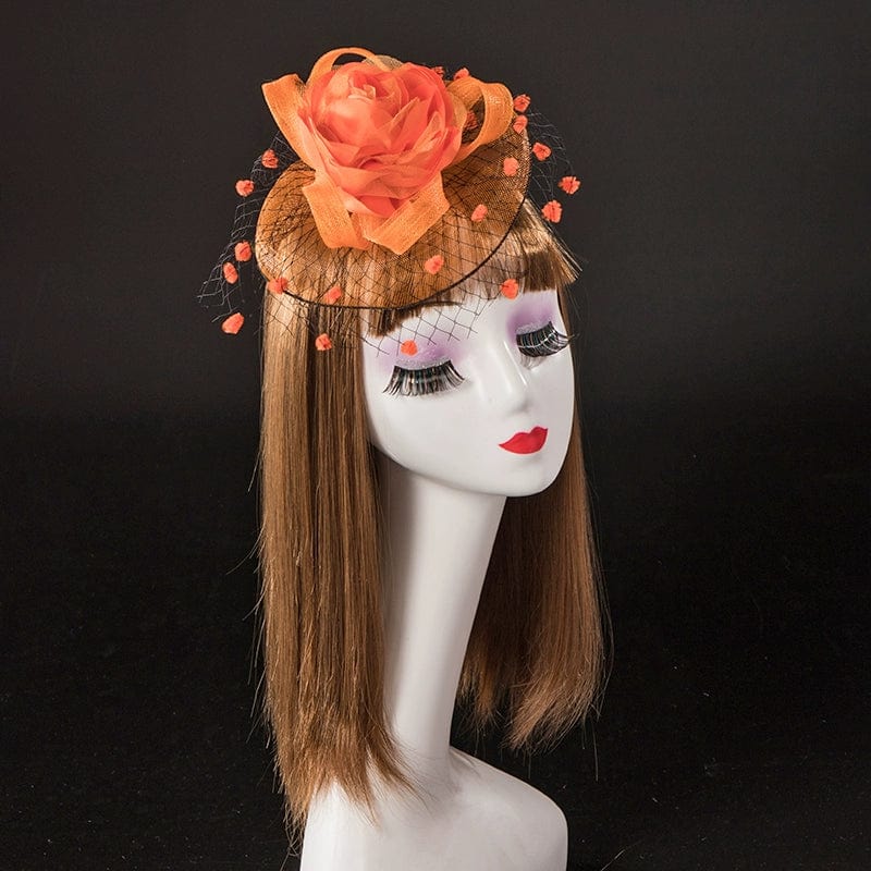 Showlu Retro Gauze Satin Hair Clip, a vintage-inspired hair ornament with soft gauze fabric for stage or photography use.