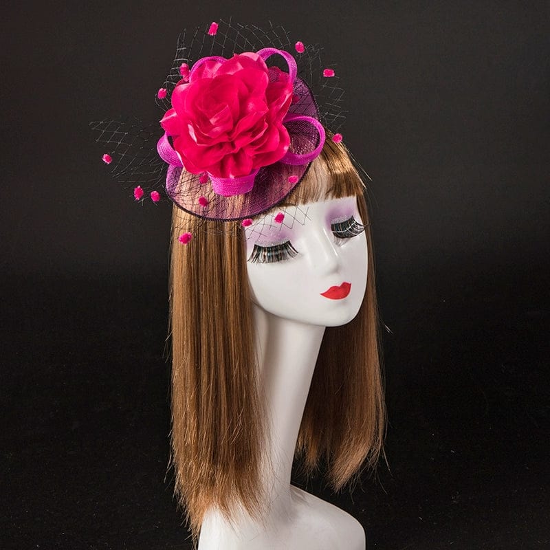 Showlu Retro Gauze Satin Hair Clip, a vintage-style hair accessory with soft gauze and satin, ideal for photography and stage performances.