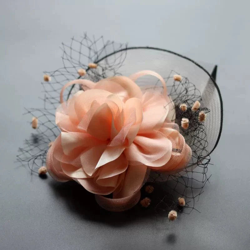 Retro gauze satin hair clip from Showlu Fashion Store, ideal for photography stage and performance styling.