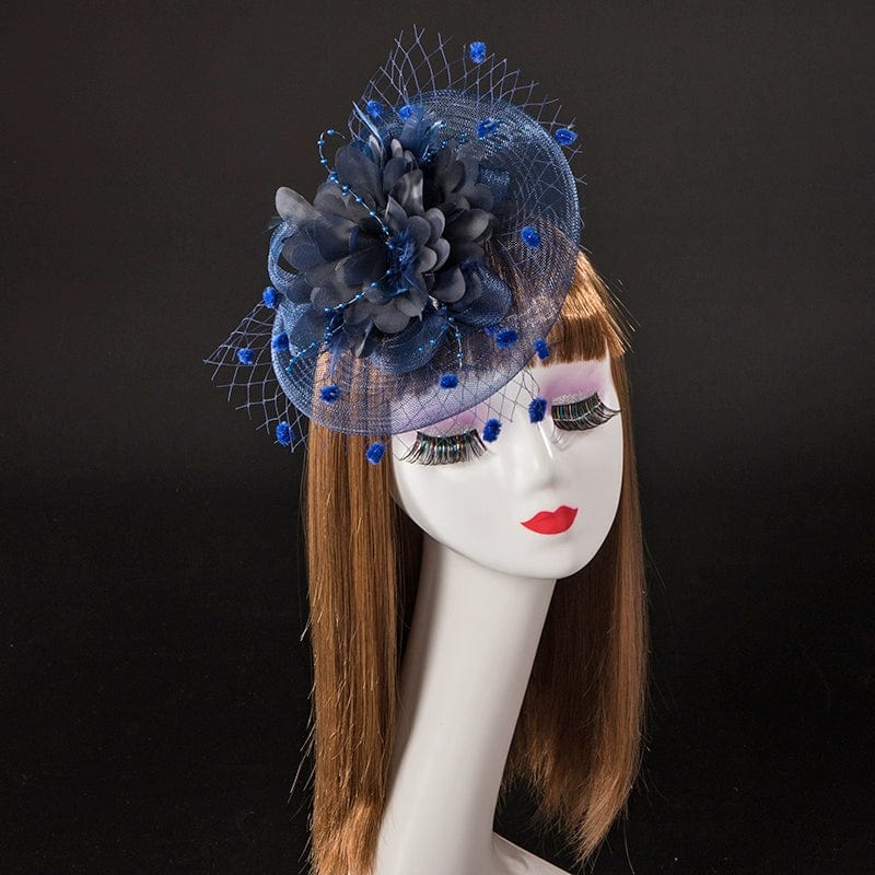 Retro wool feather Billycock hair clip in European and American style, featuring vintage-inspired design and decorative feather accents.
