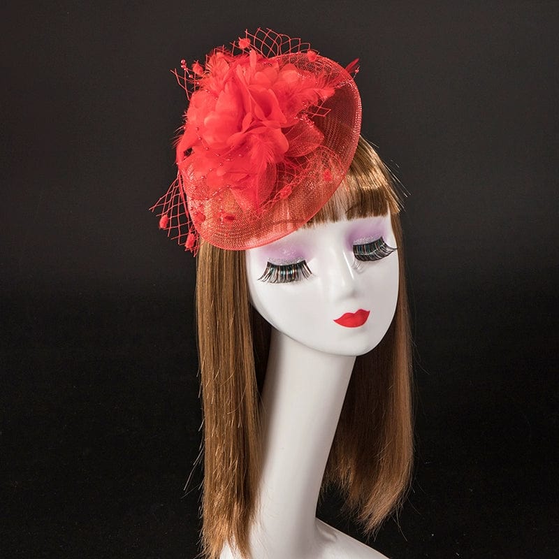 Retro wool feather Billycock hair clip in European and American style, featuring vintage-inspired design with feather accents.