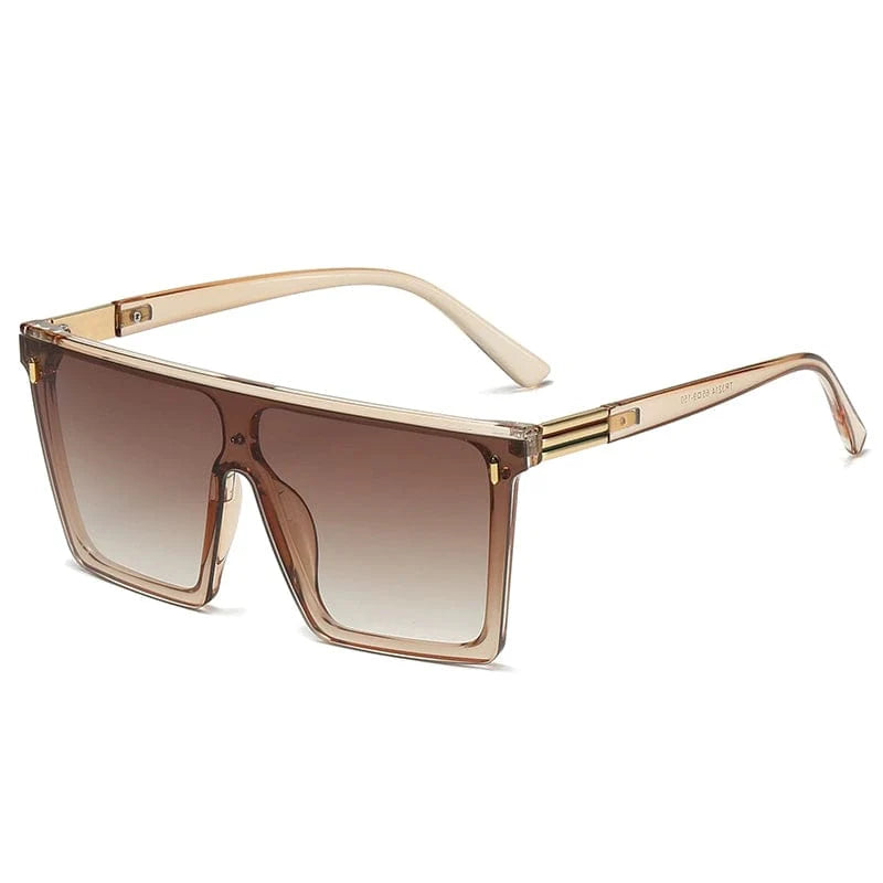 Showlu Retro Rectangular Sunglasses with large rim, anti-UV lenses, stylish fashion eyewear for a slim, modern look
