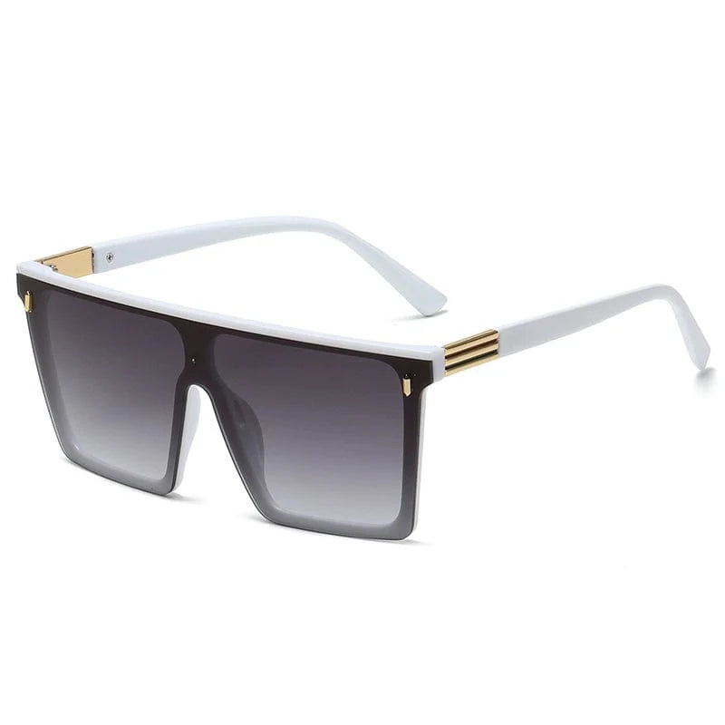 Showlu Retro Rectangular Sunglasses with large rims and UV protection, stylish eyewear for a sleek, fashionable look