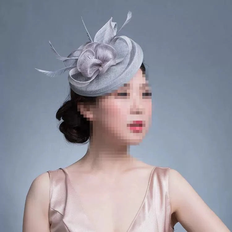 Showlu Retro Gauze Billycock side clip in elegant cheongsam-inspired design, perfect for vintage socialite or dinner show accessories.