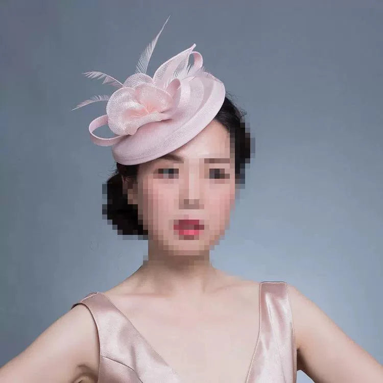 Showlu Retro Gauze Billycock side clip hair accessory with elegant cheongsam-inspired design, perfect for vintage and dinner events.